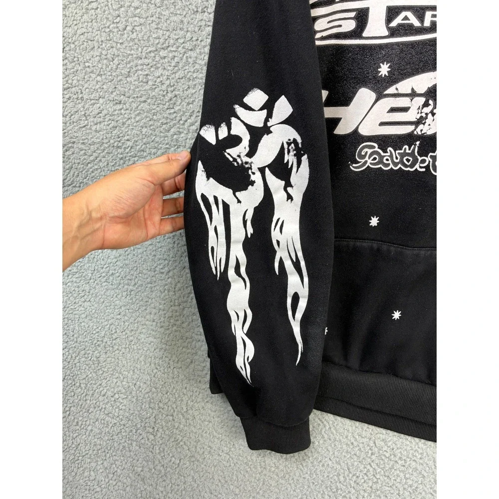 Hellstar Studios Records Tracksuit Hoodie Pants Set Mens L Black Streetwear